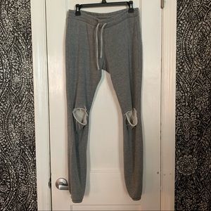 Michael Lauren • Distressed Gray Sweatpants